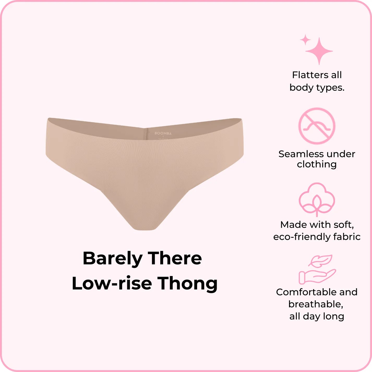 BOOMBA® Barely There Low-Rise Thong