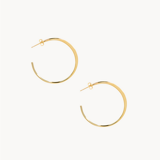 CLASSIC HOOP EARRING 14 KARAT GOLD OR STERLING SILVER DIPPED