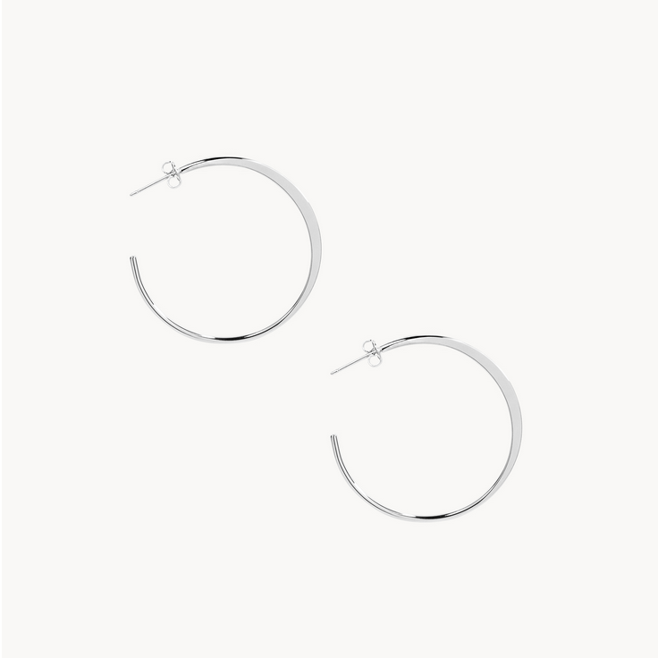CLASSIC HOOP EARRING 14 KARAT GOLD OR STERLING SILVER DIPPED