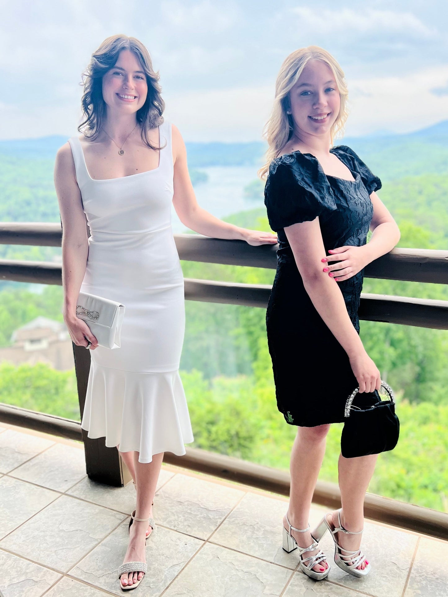 SLEEK & CHIC WHITE SQUARE NECK FITTED TRUMPET SKIRT OPEN V-BACK MIDI DRESS