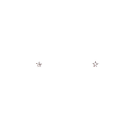 STAR STUDDED EARRING CUBIC ZIRCONIA 24 KARAT GOLD DIPPED
